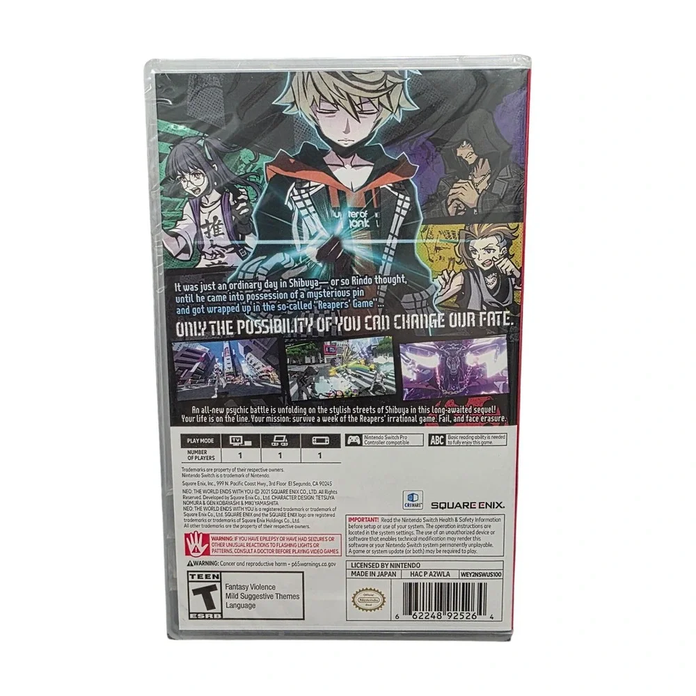 Square Enix NEO The World Ends with You Nintendo Switch Game New JRPG Shibuya